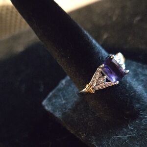 Two-tone Amethyst Ring, 7.5